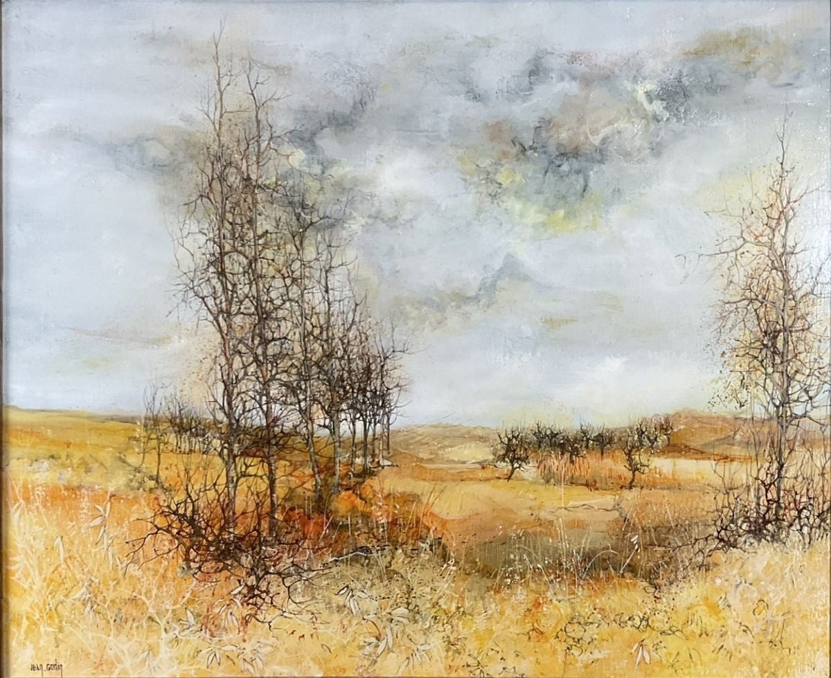 20F Jean Godin "Solitude dautomne" Original Oil Painting on Canvas Signed