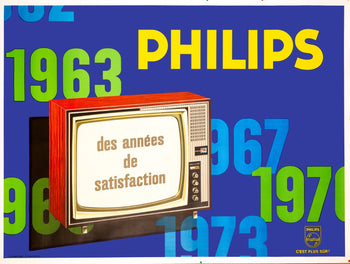 Philips 19631973 Original French Television Poster Elvinger Paris Lithograph