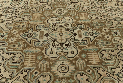 Vintage Oriental Rug Muted Floral Classic Carpet