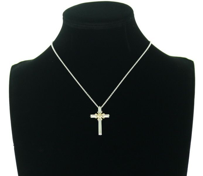 Tiffany&Co. Necklace Signature Cross 925 Sterling
