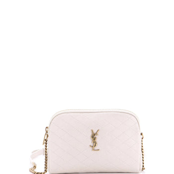 Saint Laurent Gaby Zipped Pouch Crossbody Quilted Leather