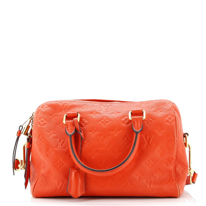 Louis Vuitton Speedy Bandouliere Bag Monogram Empreinte Leather 25