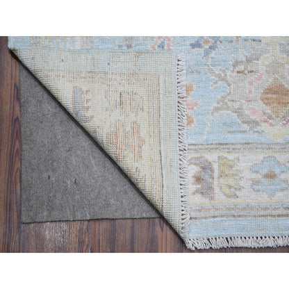 8'4"X10'2" Blue All Over Village Elements Angora Oushak Oriental Rug