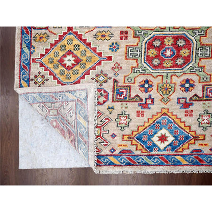12'X17'9" Camel Geometric Design Wool Hand Knotted Oversize Oriental Rug