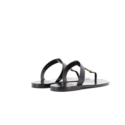 Saint Laurent Men'S Cassandra Thong Flat Sandals Leather