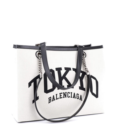 Balenciaga Cities Duty Free Tote Printed Canvas Medium