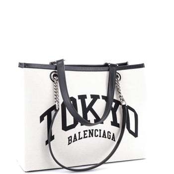 Balenciaga Cities Duty Free Tote Printed Canvas Medium
