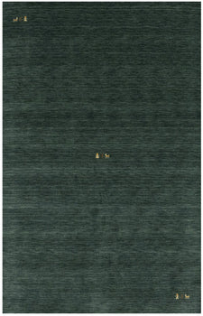 Handmade Dark Green Gabbeh Modern Rug Tribal