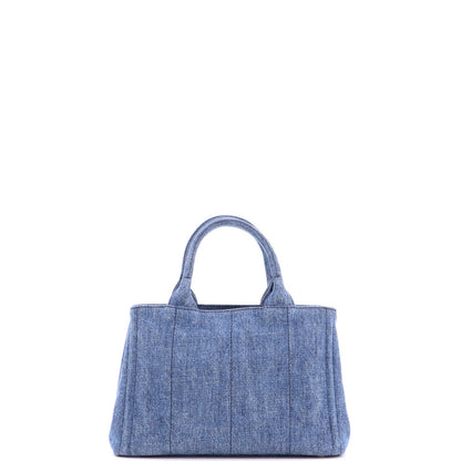 Prada Canapa Convertible Tote Denim Mini