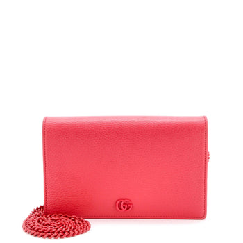 Gucci Petite Gg Marmont Chain Wallet Leather Mini