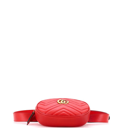 Gucci Gg Marmont Belt Bag Matelasse Leather