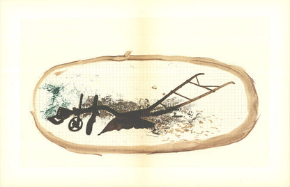 Georges Braque La Charrue " Lithograph Cubism Brown Plough, Farming