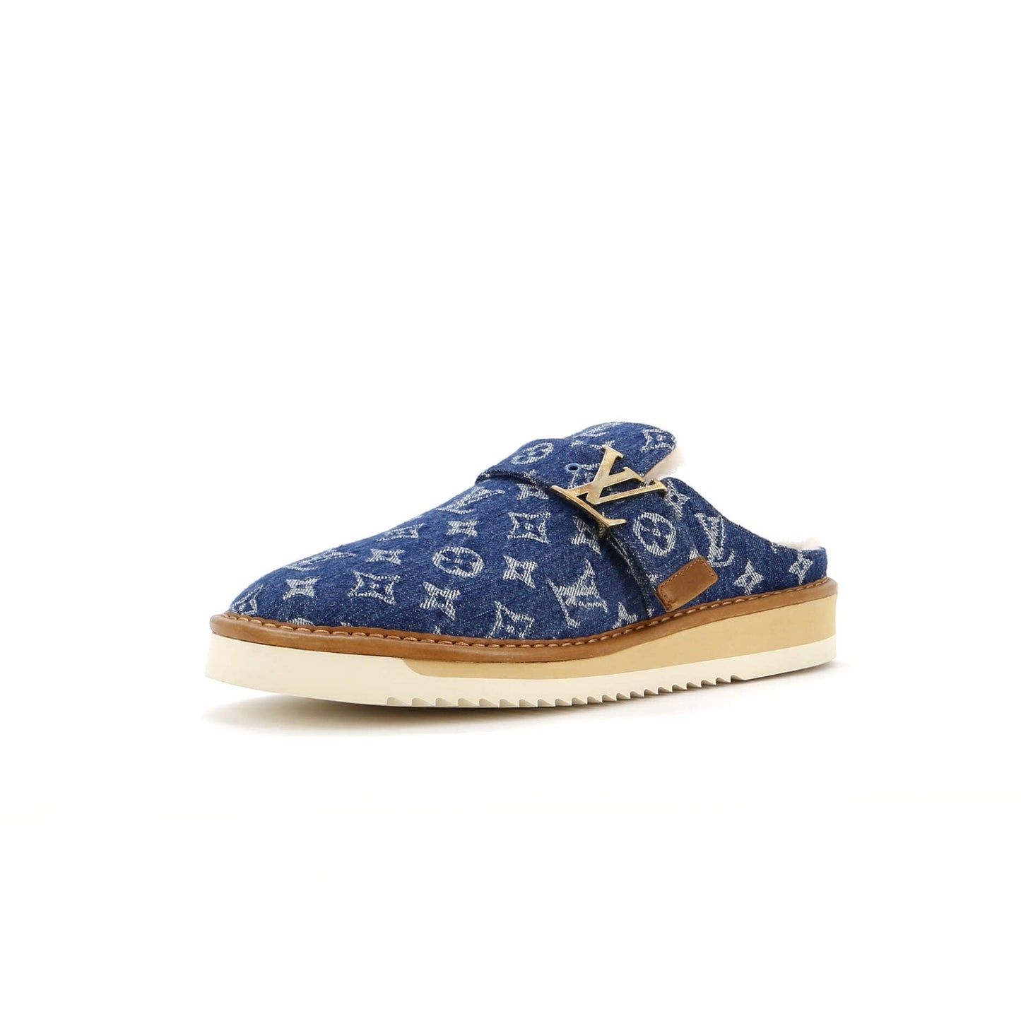 Louis Vuitton Cosy Flat Clog Mules Monogram Denim