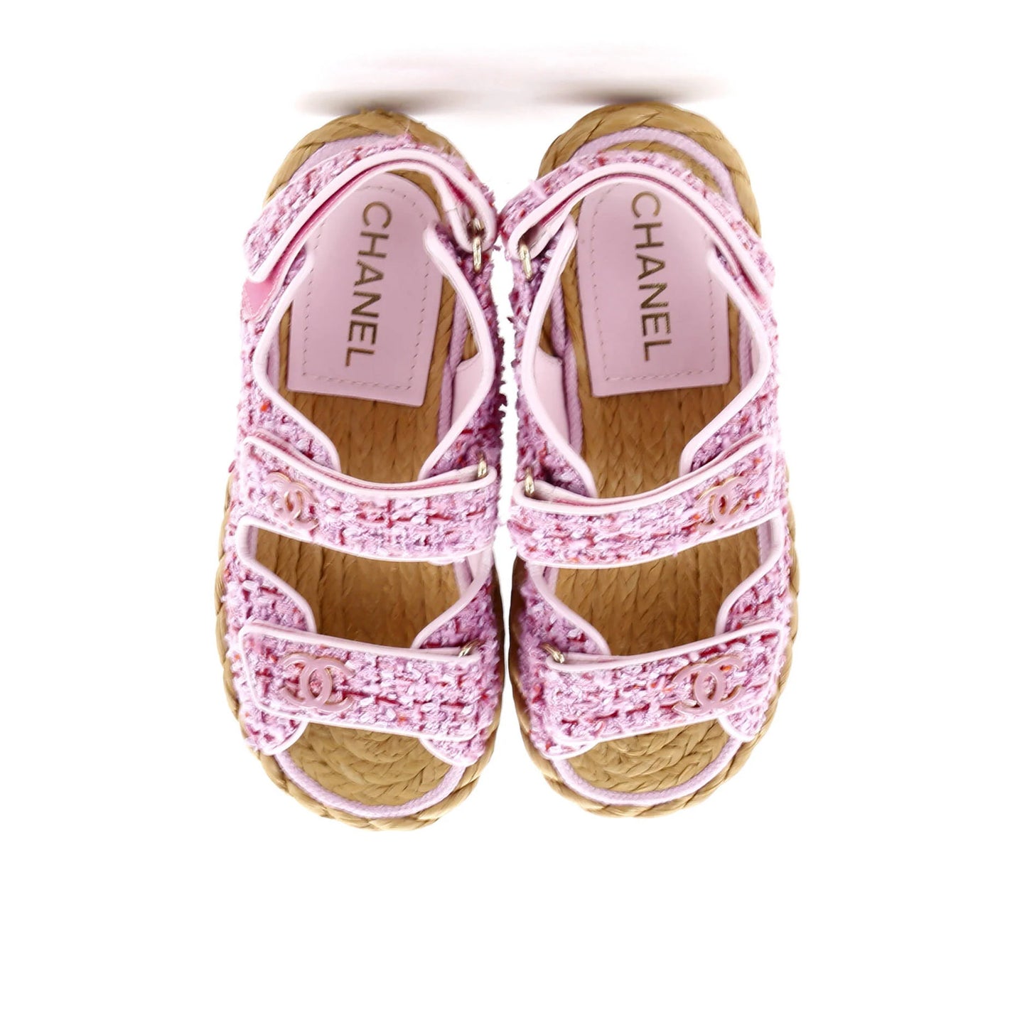 Chanel Women'S Espadrille Dad Sandals Tweed