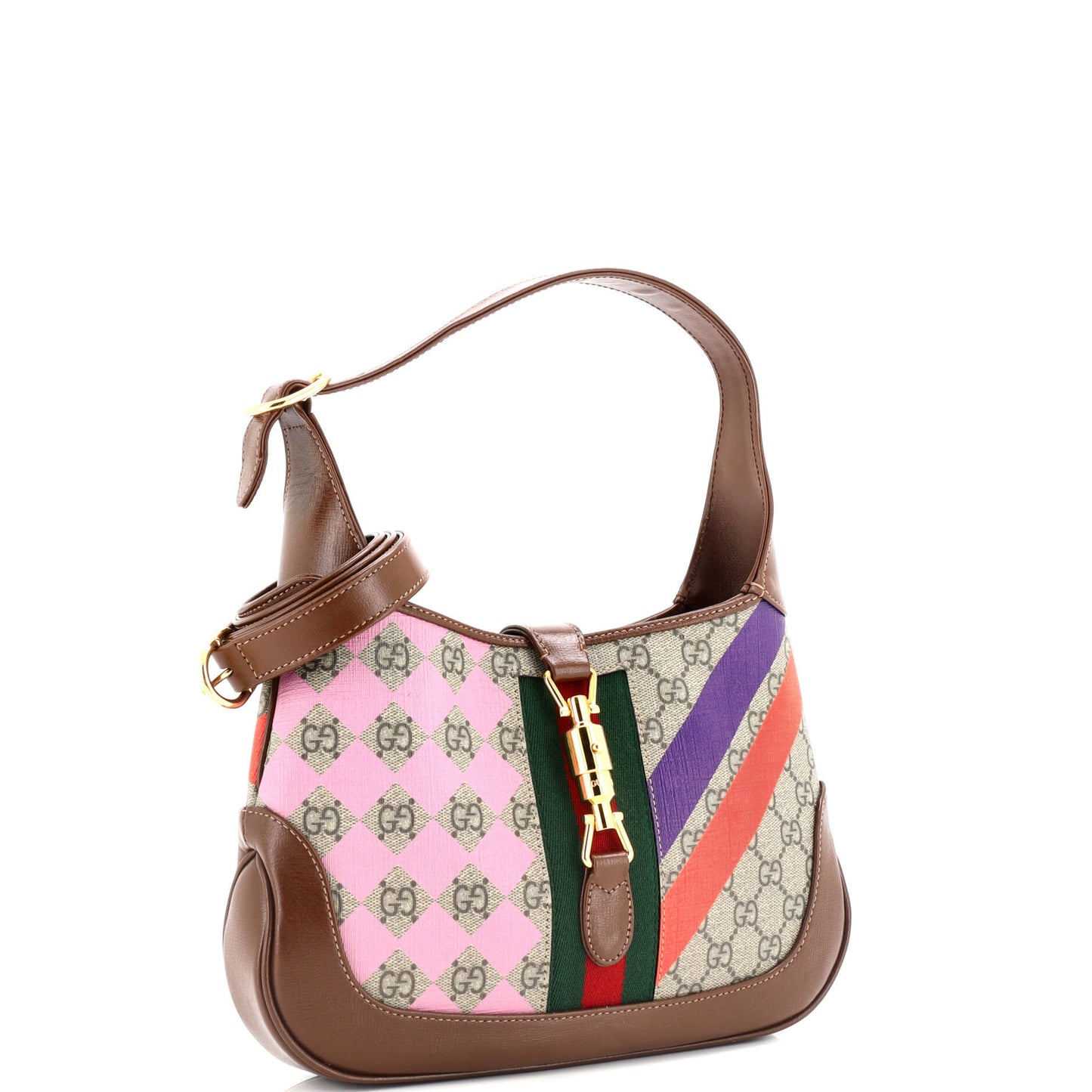 Gucci Jackie 1961 Hobo Printed Gg Coated Canvas Small