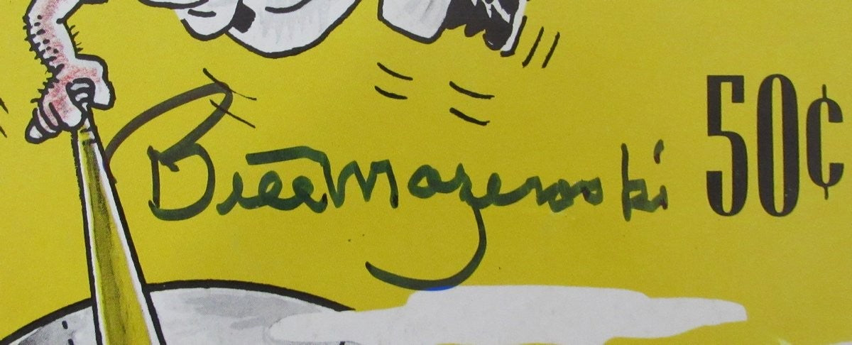 Bill Mazeroski Signed 1960 World Series Program Pirates vs. Yankees JSA 198645