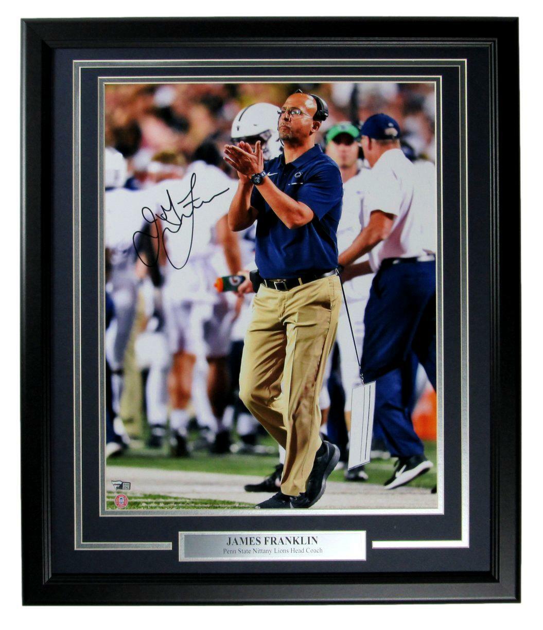 Signed Photo Framed Fanatics 164040 James Franklin Penn State Autographed 16x20
