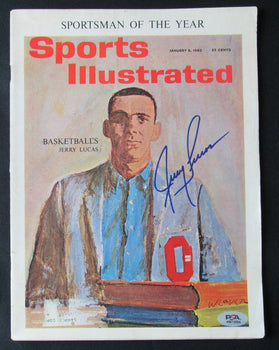 Jerry Lucas Hof Signed 1962 Sports Illustrated Magazine Royals Psa/Dna 184614