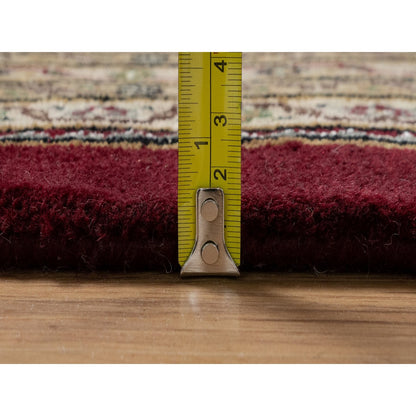 11'9"X15'1" Carmine Red Tebraz Mahi Soft Wool Hand Knotted Oversized Rug