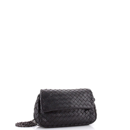 Bottega Veneta Expandable Chain Crossbody Bag Intrecciato Nappa Small