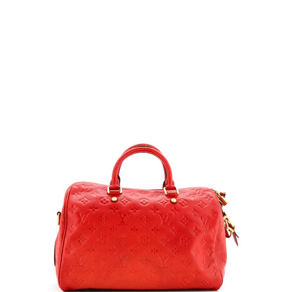 Louis Vuitton Speedy Bandouliere Bag Monogram Empreinte Leather 30