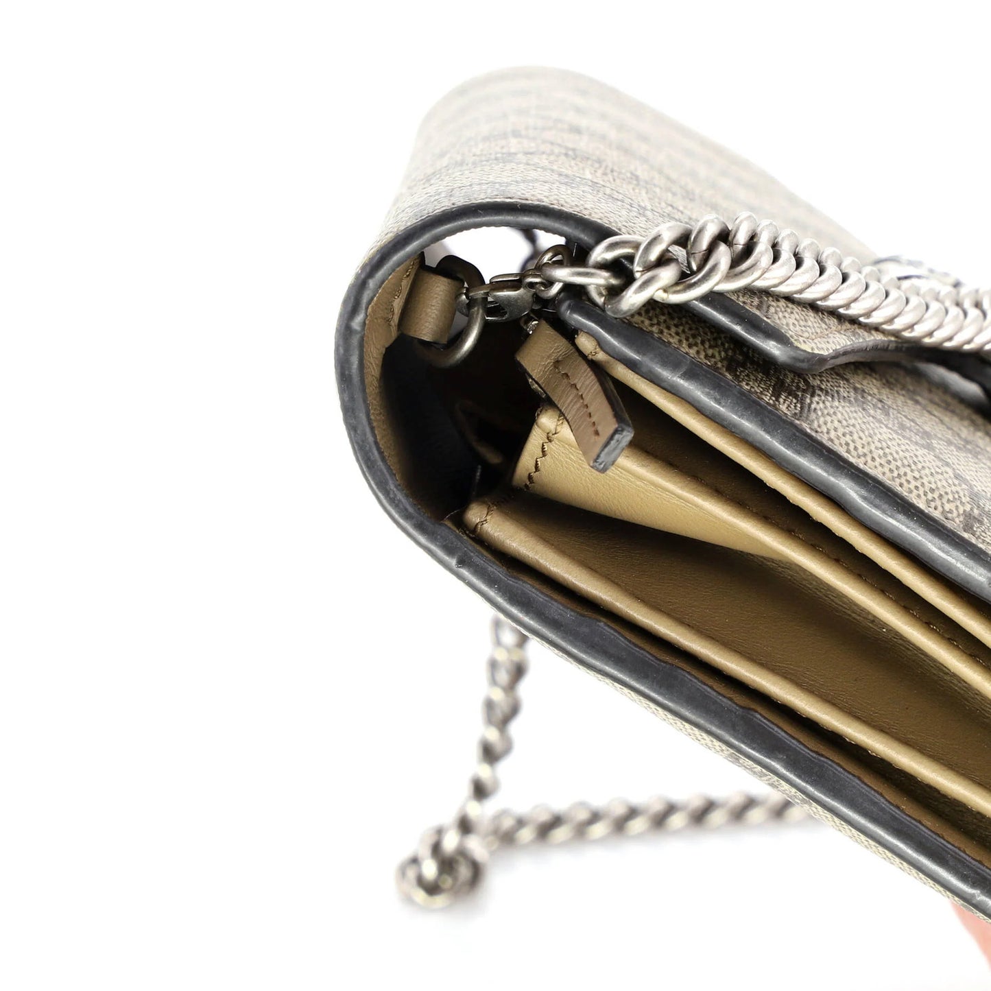 Gucci Dionysus Chain Wallet Gg Coated Canvas Small