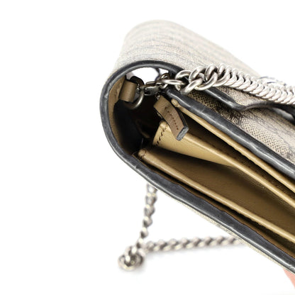 Gucci Dionysus Chain Wallet Gg Coated Canvas Small