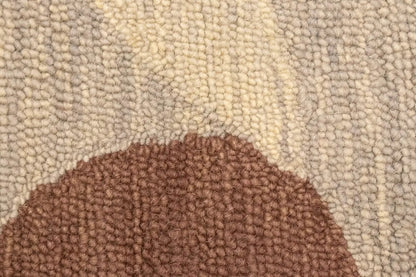 Rare Abstract Style Hand-Tufted Rug Foyer Size