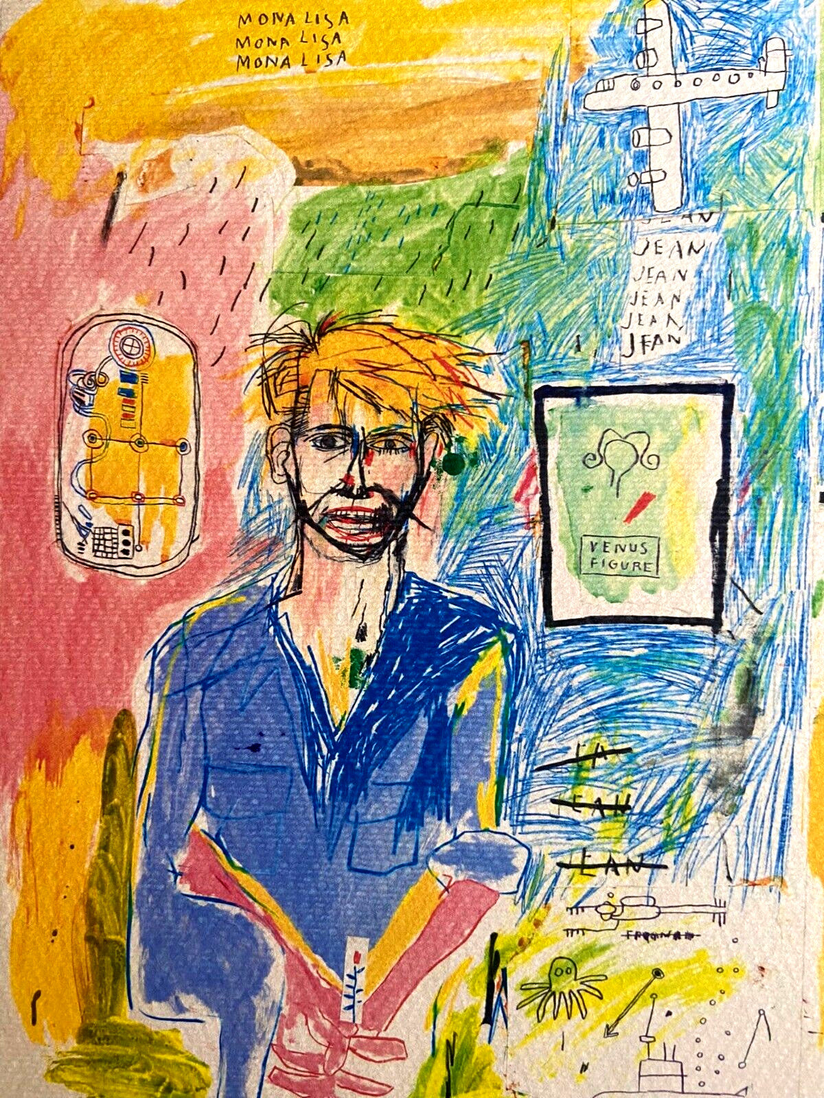 Jean-Michel Basquiat Lithograph Signed Numbered In Pencil