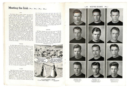 10/9/1937 Notre Dame vs. Illinois College Football Game Program 185902