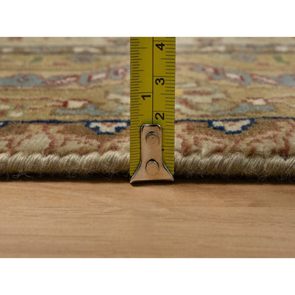 2'10"X12' Brown Tebraz Revival New Zealand Wool Hand Knotted Runner Rug