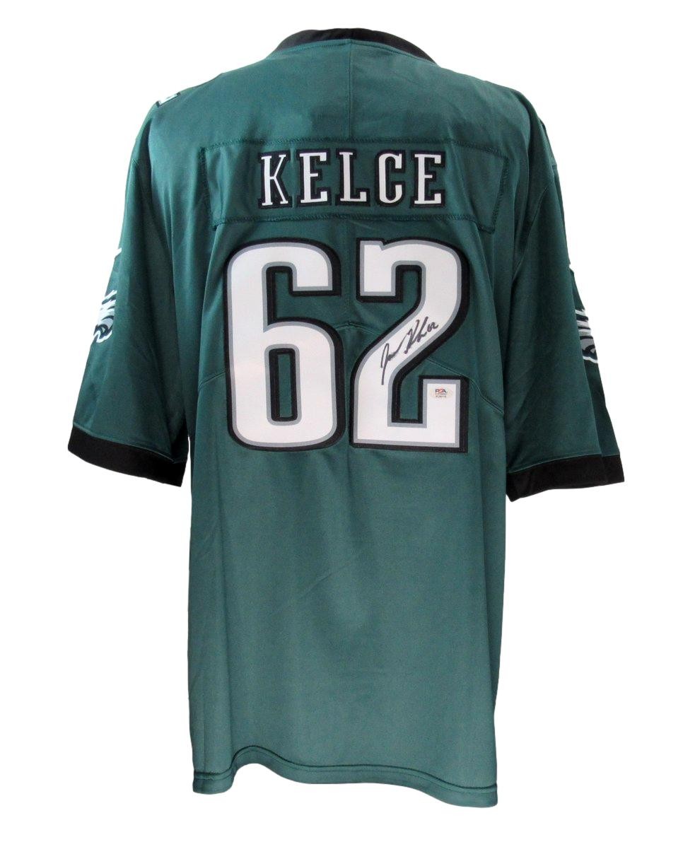 Jason Kelce Signed Green Nike On Field Football Jersey Eagles Psa/Dna 190418