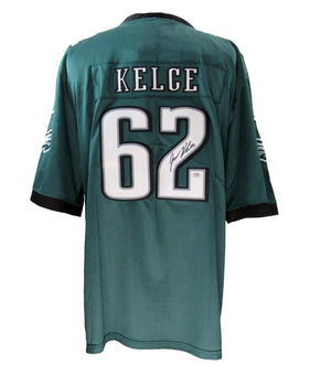 Jason Kelce Signed Green Nike On Field Football Jersey Eagles Psa/Dna 190418