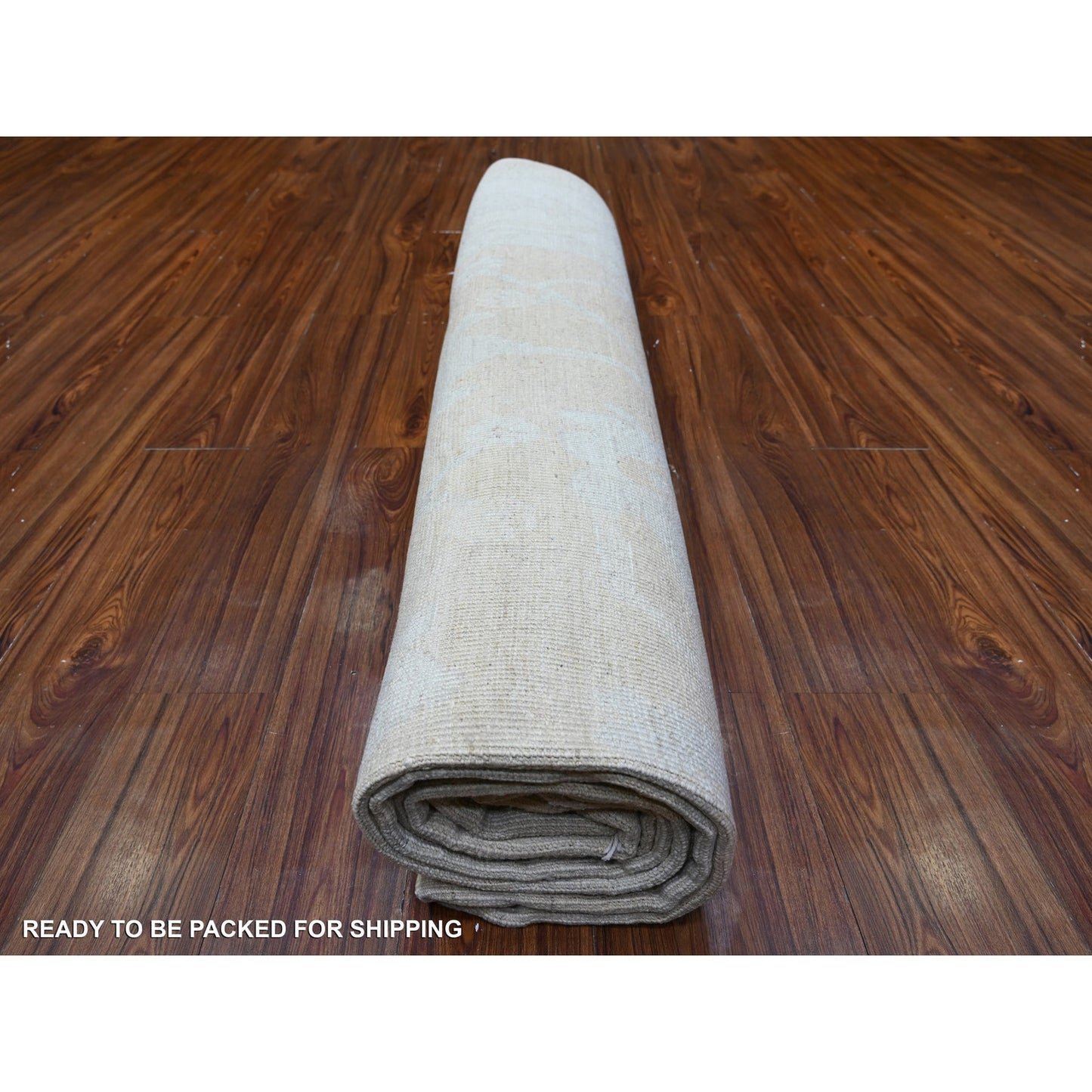 8'9"X12'5" Apricot Orange Faded Out Angora Oushak Shiny Wool Oriental Rug
