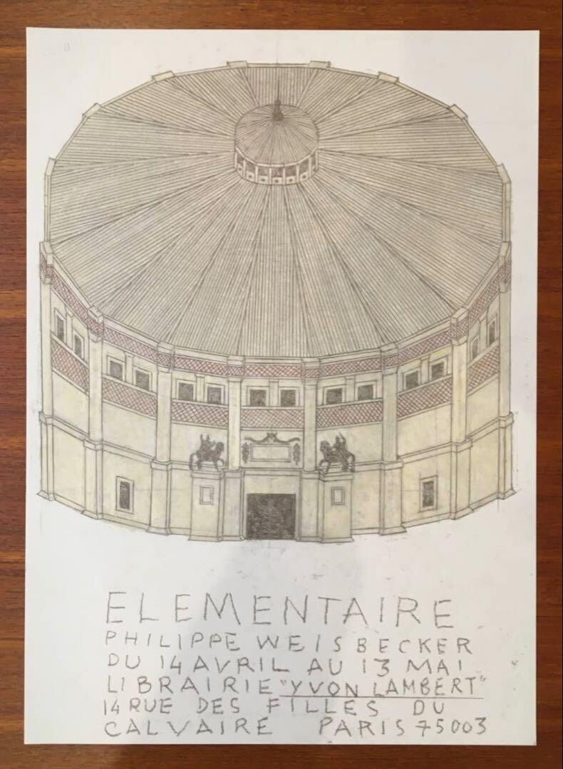 Philip Weissbecker Exhibition "Elmentaire" Poster Offset Print 2018 France Rare