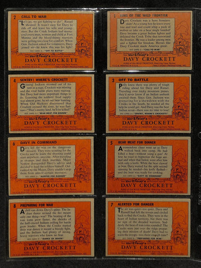 1956 Topps Davy Crockett Card Complete Orange Back Set (1-80) Tv Show 195879