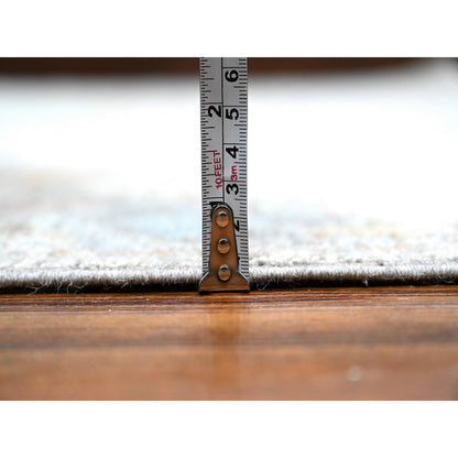 8'X9'8" Anvil Gray Extra Soft Wool Weft Afghan Angora Oushak Oriental Rug