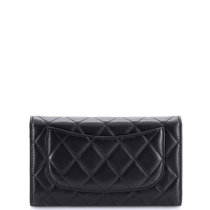 Chanel L-Flap Wallet Quilted Lambskin Long