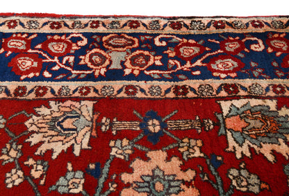 Hand-Knotted Wool Oriental Rug Allover Floral