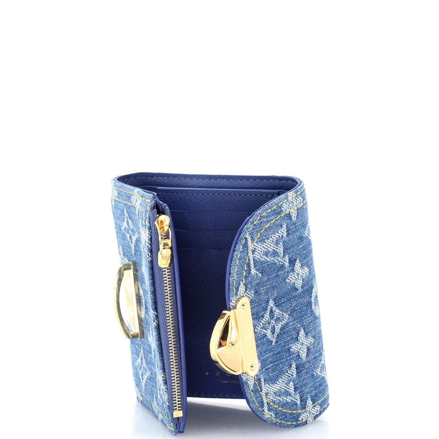 Louis Vuitton Victorine Wallet Lv Remix Monogram Denim