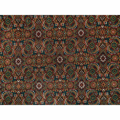 6'X9'5" Red Herrita Hand Knotted 250 Kpsi Wool Oriental Rug