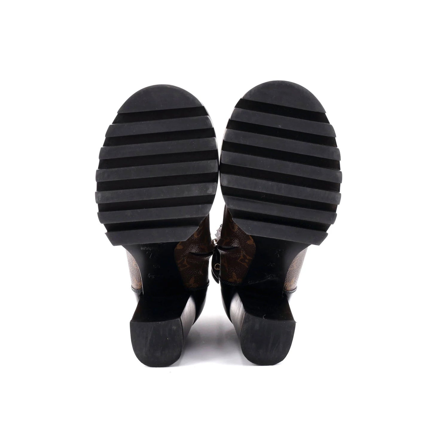 Louis Vuitton Women'S Star Trail Ankle Boots Monogram Canvas With Patent