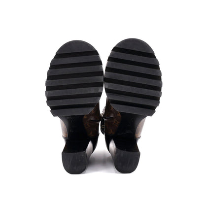 Louis Vuitton Women'S Star Trail Ankle Boots Monogram Canvas With Patent