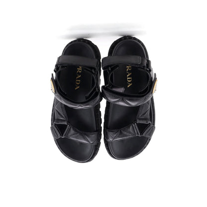Prada Women'S Sporty Fussbett Sandals Quilted Leather