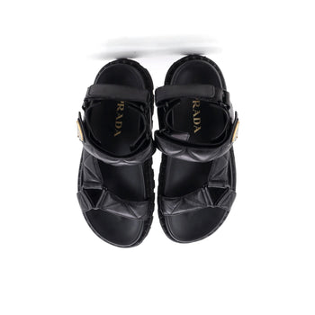 Prada Women'S Sporty Fussbett Sandals Quilted Leather