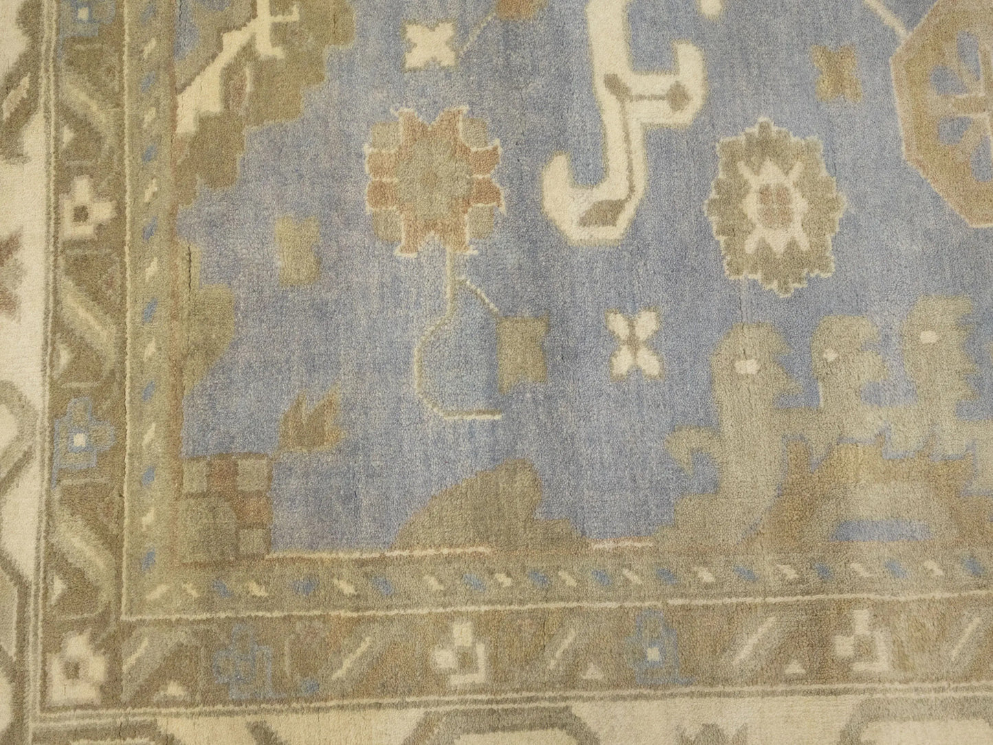 Extra Large Handmade Oushak 10X14 ft Oriental Rug Floral Carpet Living Room