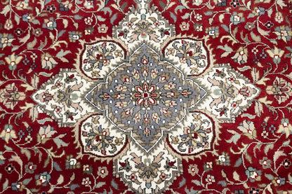 Extra Fine Handmade Wool Oriental Rug 6'5X9'9 ft Classic Floral Design Carpet