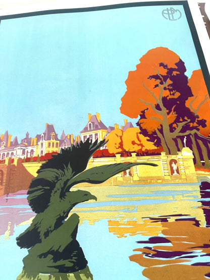 Fontainebleau Avon Julien Lacaze 1930 Authentic Original French Railways Plm