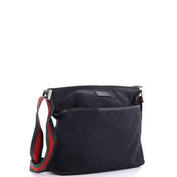 Gucci Front Pocket Web Messenger Gg Canvas Medium