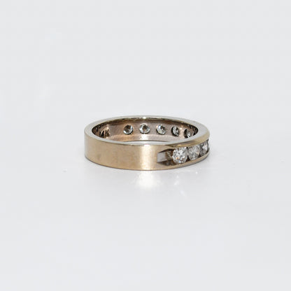 14K White Gold Diamond Band, 1.00Tdw, 3.6Gr